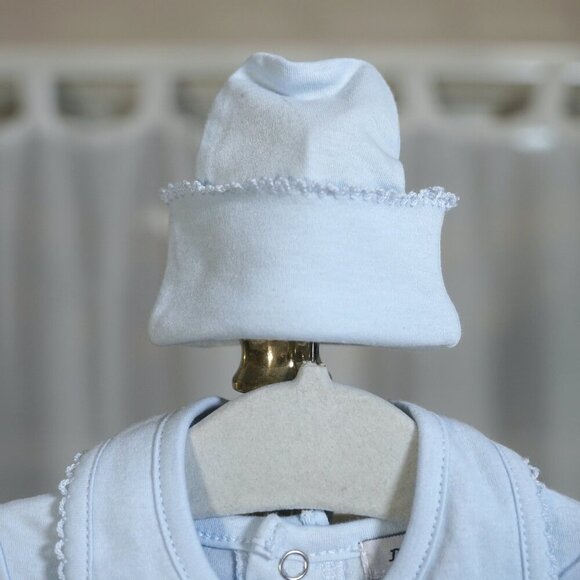 NWT Just Blanks Carolina Blue Preemie Gown Set - Picture 2 of 7